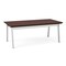 Lesro Newport Coffee Table Metal Frame 20x40in High Pressure Laminate Top, Silver, Cocoa Walnut top NP0840 - alternate 3